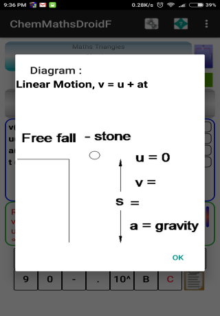 ChemMathsDroid screen shots