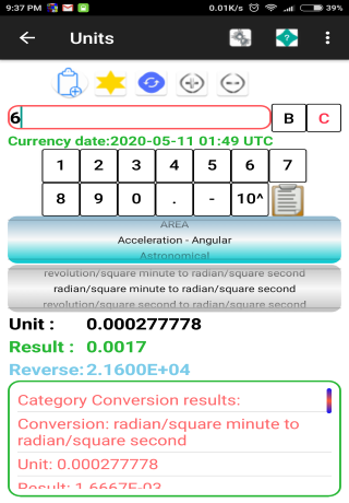 ChemMathsDroid screen shots