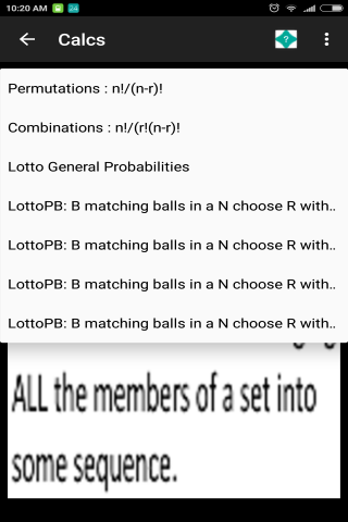 Lotto screen shots